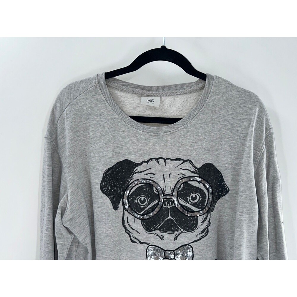 Women's Only Our Story Gray Geeked Graffic Sweatshirt Size L - Picture 2 of 8
